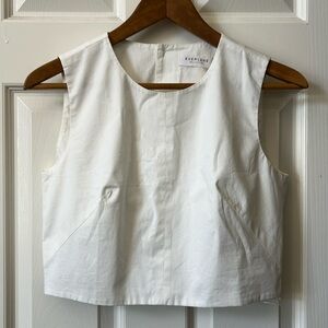 Everlane White Cropped Sleeveless Top (S)